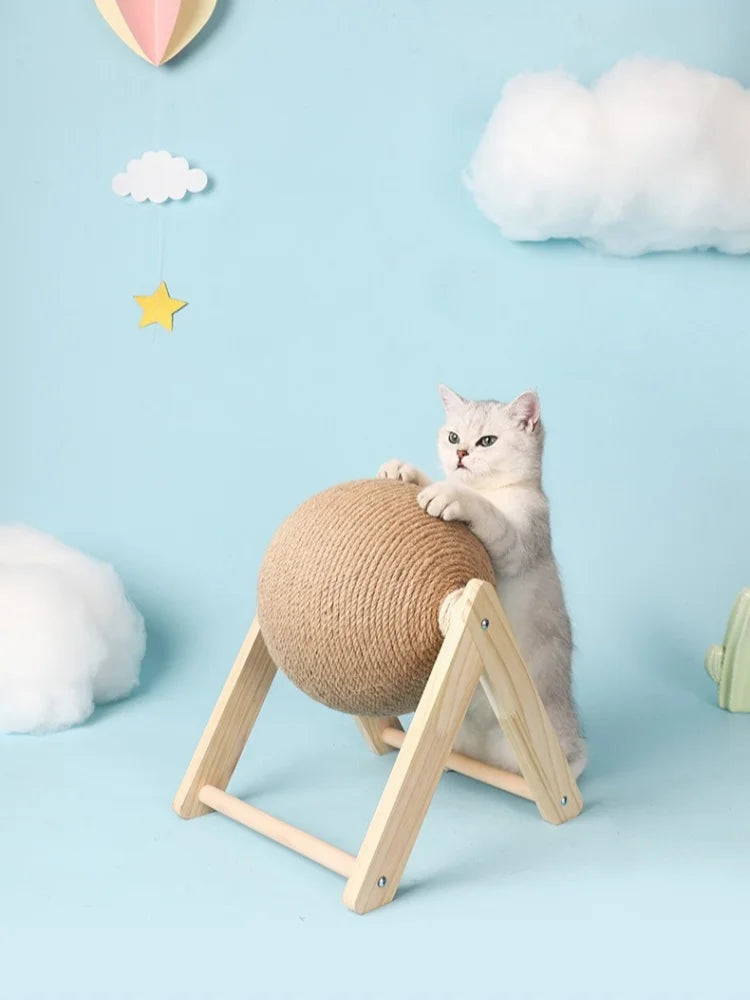 Cat Scratching Ball Toy Kitten Sisal Rope Ball Board Grinding Paws Toy Cats Scratcher Wear-resistant Pet Furniture Supplies