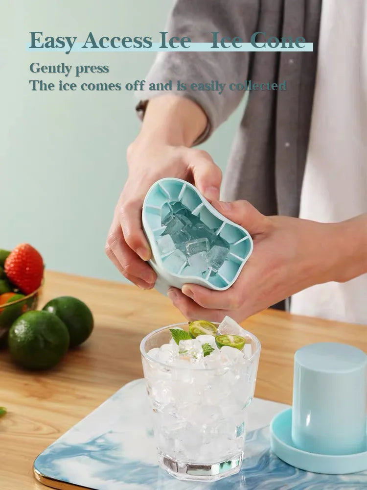 Silicone Ice Cube Mold Round Ice Bucket Summer Homemade DIY Refrigerator Freeze Ice Maker Creative Ice Cube Mold Barware Tools