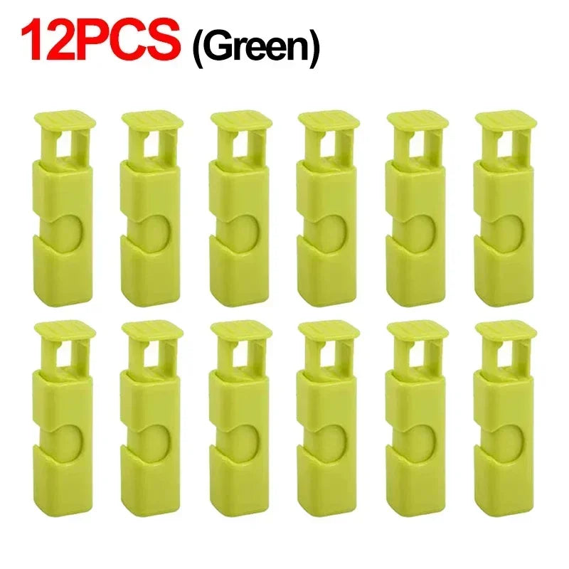 1-12 PCS Squeeze Bread Bag Clips Reusable Fresh Food Seal Plastic Clip Snack Bag Seal Spring Clip Home Kitchen Storage