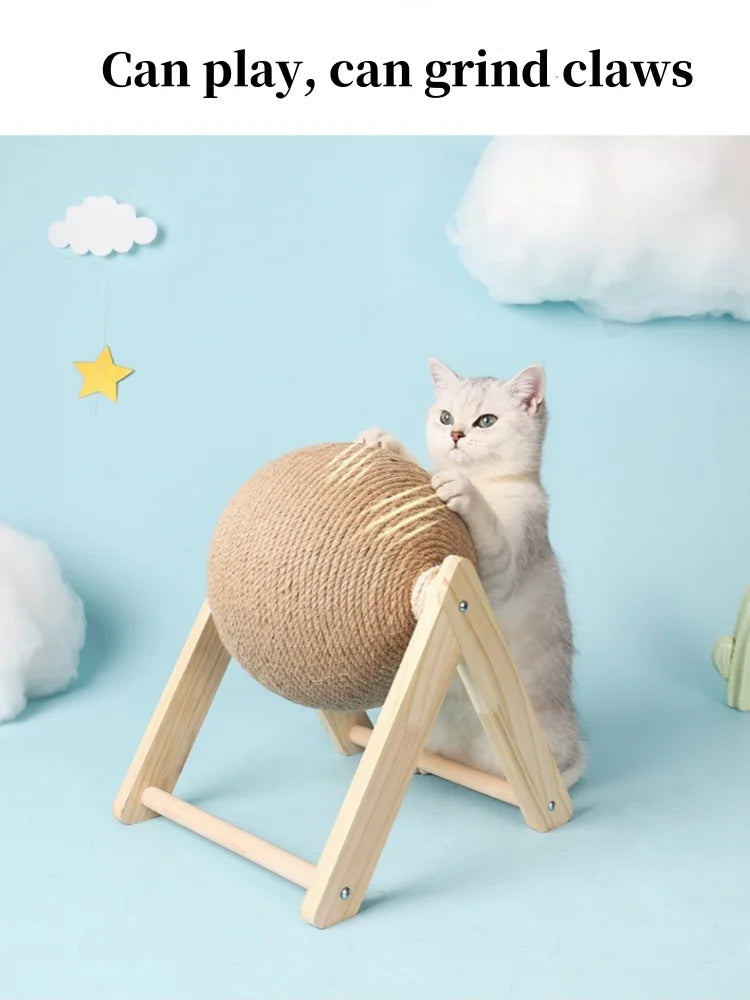 Cat Scratching Ball Toy Kitten Sisal Rope Ball Board Grinding Paws Toy Cats Scratcher Wear-resistant Pet Furniture Supplies