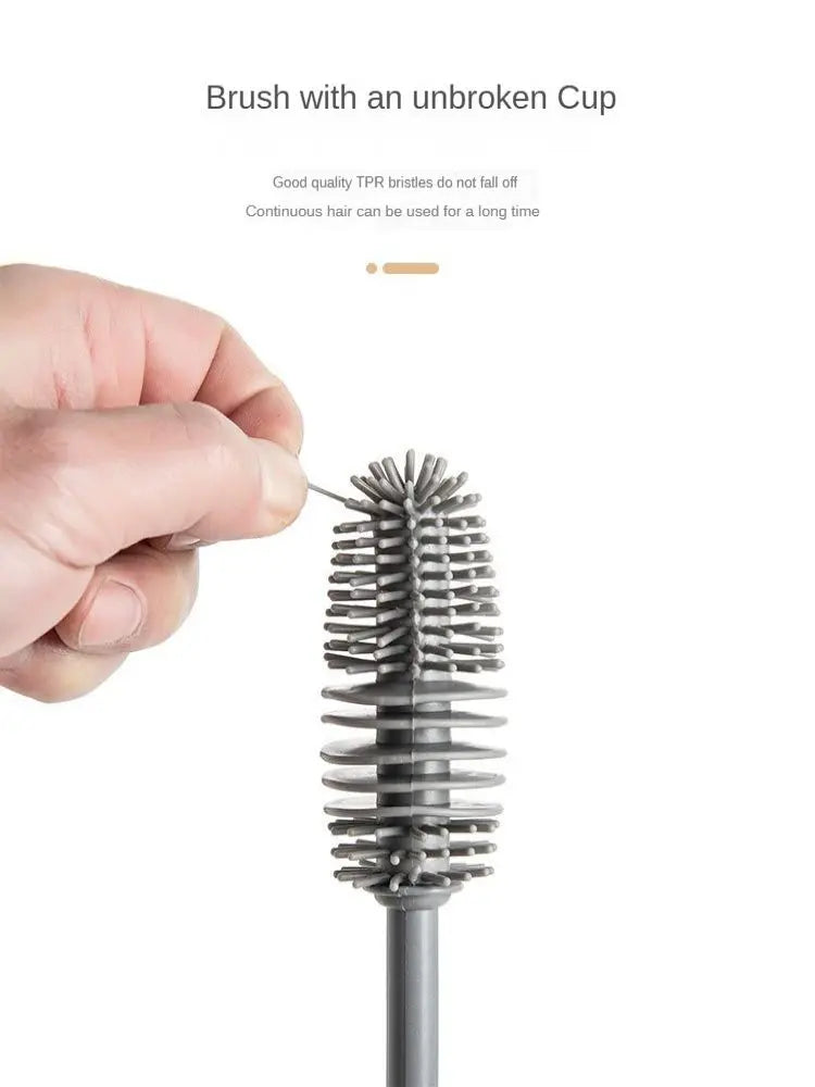 Silicone Cup Brush Cup Cleaning Brush No Dead Corners Or Gaps Plastic Brush Milk Bottle Cleaning Brush Household