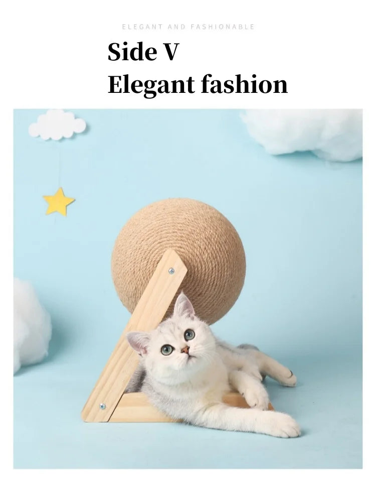 Cat Scratching Ball Toy Kitten Sisal Rope Ball Board Grinding Paws Toy Cats Scratcher Wear-resistant Pet Furniture Supplies