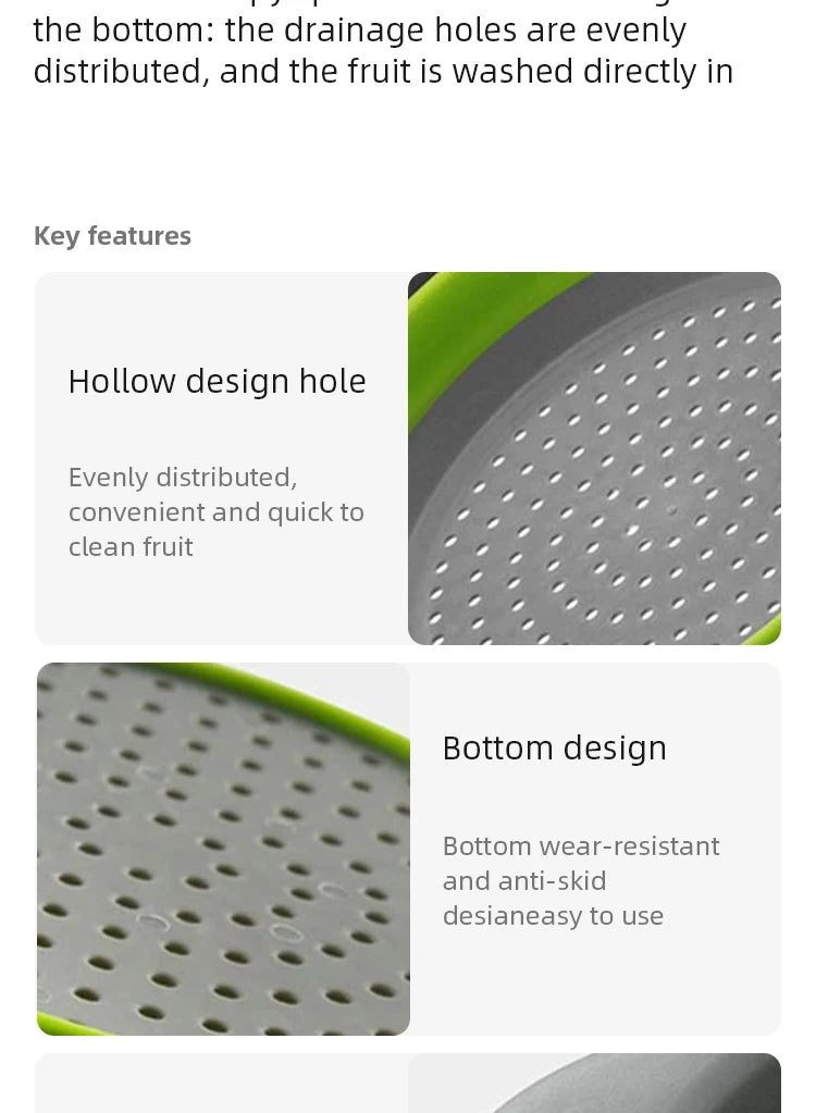 Folding Silicone Drain Basket Fruit Vegetable Washing Basket Foldable Strainer Colander Collapsible Drainer