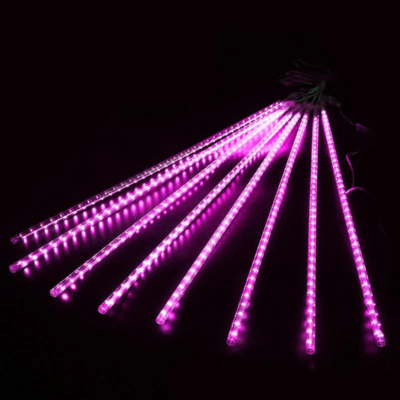 Solar Meteor Shower LED String Lights Holiday Lighting Outdoor Decor Garden Party Christmas Decorations Rain Drop Falling 2024
