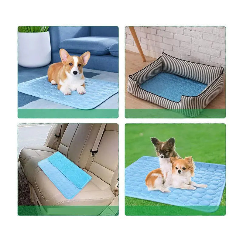 Pet Cooling Mat Summer Cat and Dog Sofa Mat Soft Ice Silk Cold Feeling Nest Mat Summer Dog Cooling Mat Pet Products dog beds