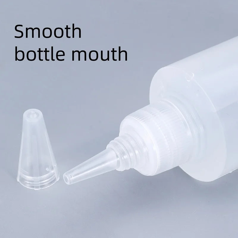 2/510pcs 30/60/100/120ML Squeeze Bottle for Sauce Plastic Squirt Container Refillable Bottle with Cap for Kitchen Glue Container