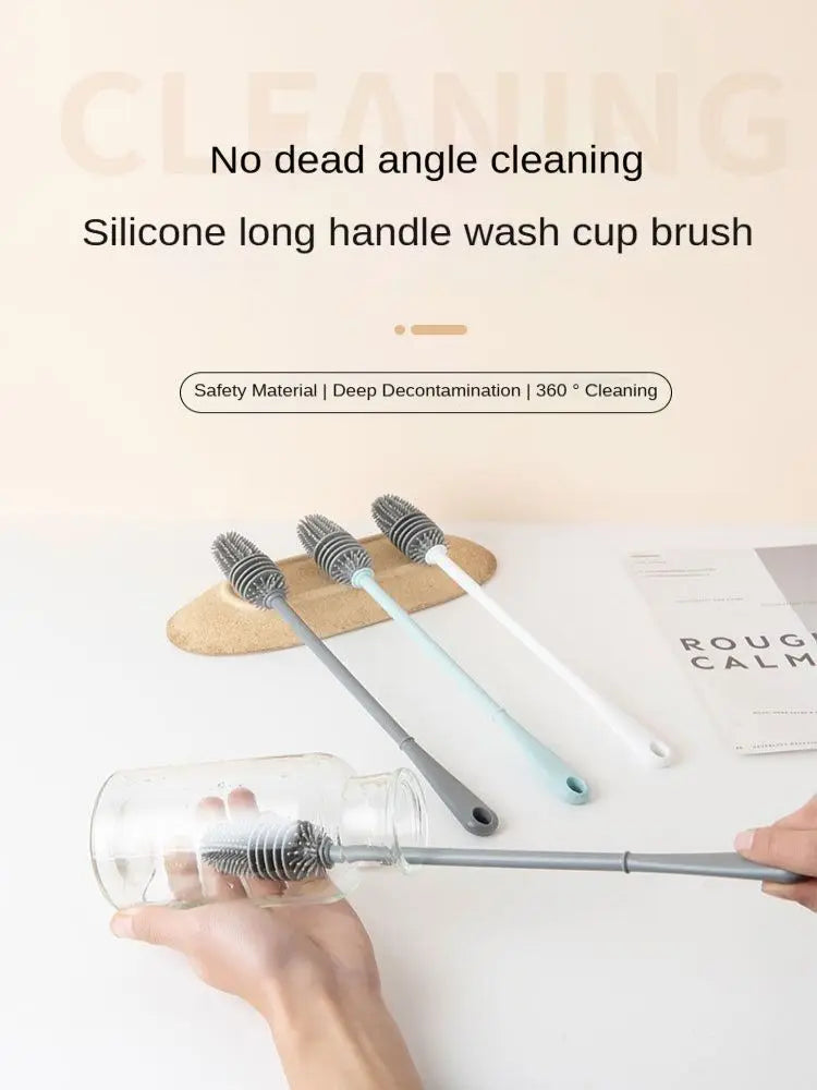 Silicone Cup Brush Cup Cleaning Brush No Dead Corners Or Gaps Plastic Brush Milk Bottle Cleaning Brush Household