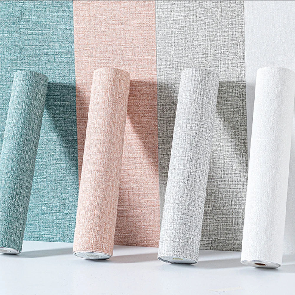50cmx5m 3D Self-adhesive Wall Wallpaper PVC Thickening Room Flax Waterproof Wall Stickers Kitchen Art Background wall Home Decor