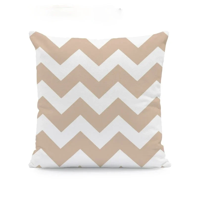 Fashion Beige Geometric Cushion Arrow Petal Lace Texture Cushion Pillow Cover 45X45cm Polyester Decor Living Room Pillowcase