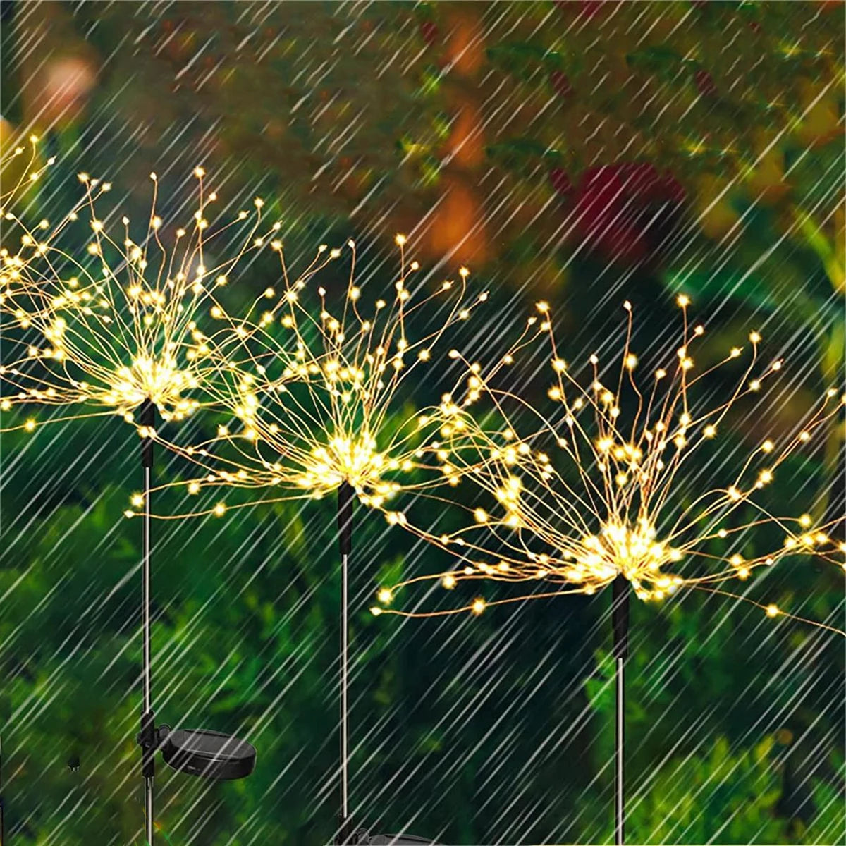 1/2/4 Pack Solar Firework Lights Outdoor Garden Solar Light 8 Lighting Mode DIY Starburst Fairy Light Holiday Decorative Lights
