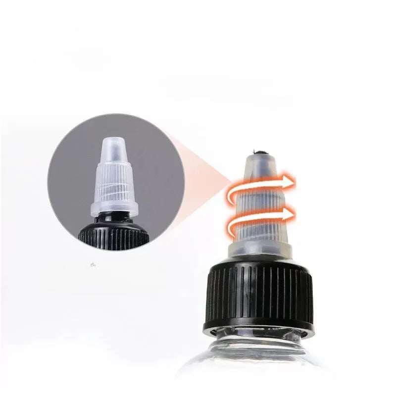 1Pcs 30ml/60ml/100ml/120ml/250ml Plastic PET Juice Liquid Capacity Dropper Bottles Twist Top Cap Tattoo Pigment Ink Containers